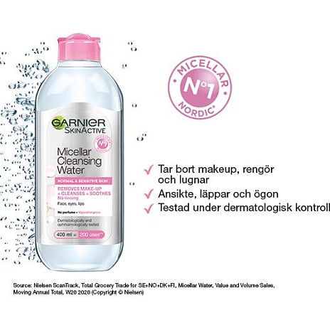 Rensevand normal og sensitiv hud parfumefri