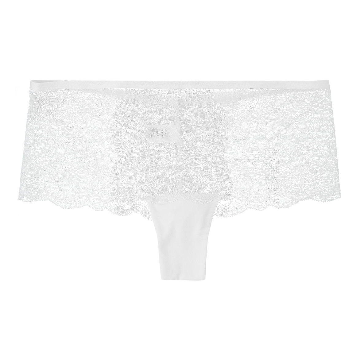 Damen Panty mit Spitzendetails weiss