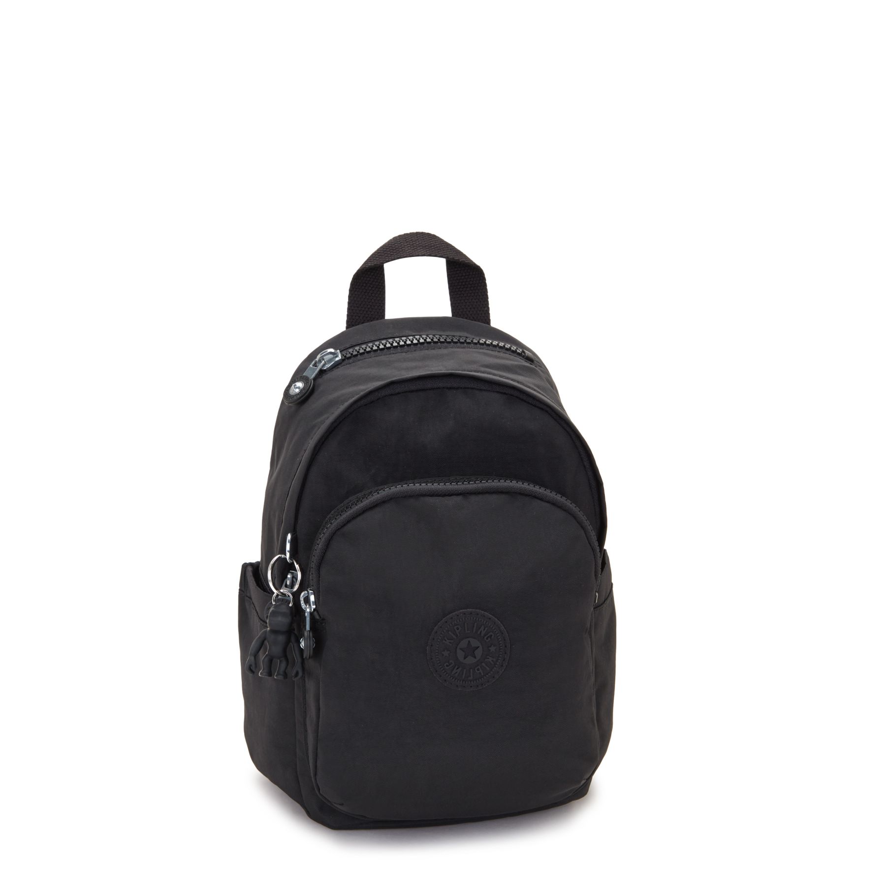 DELIA MINI Petit Sac à Dos avec Poche Frontale et Poignée Supérieure - Black Noir
