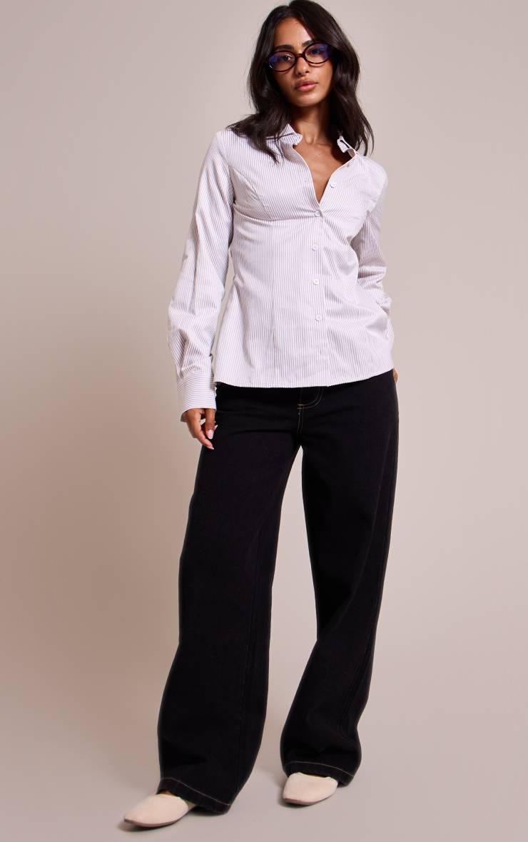 Blanc Chemise À Col Avec Lien Dans Le Dos Petite
