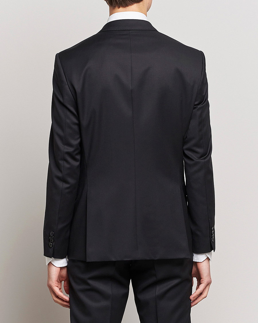 Huge Slim Fit Wool Blazer Black