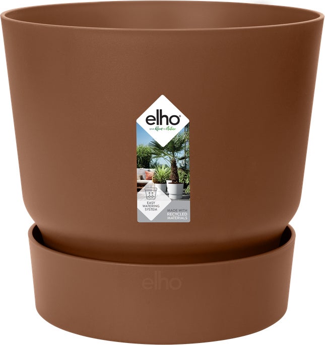 Elho bloempot Greenville bruin D 24,5 H 23,3 cm