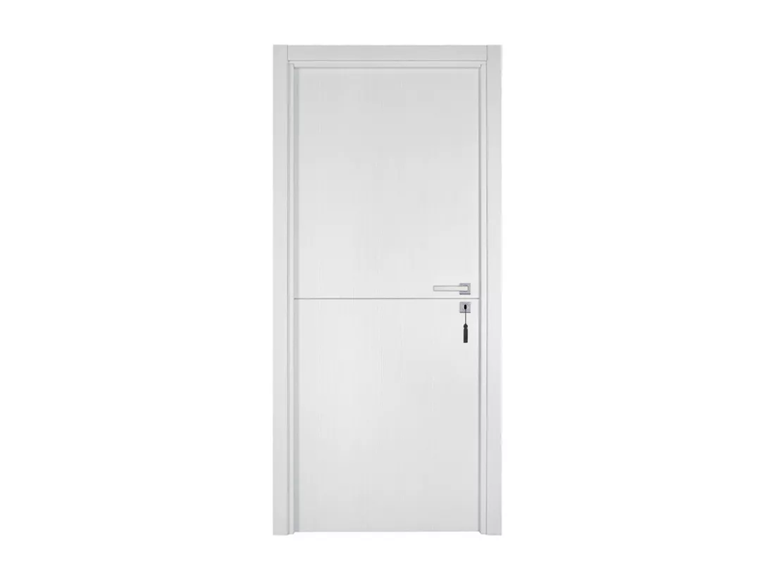 Bloc-porte pose fin de chantier collection Premium Riva, H.204 x l.93 cm, aspect chêne blanc, réversible