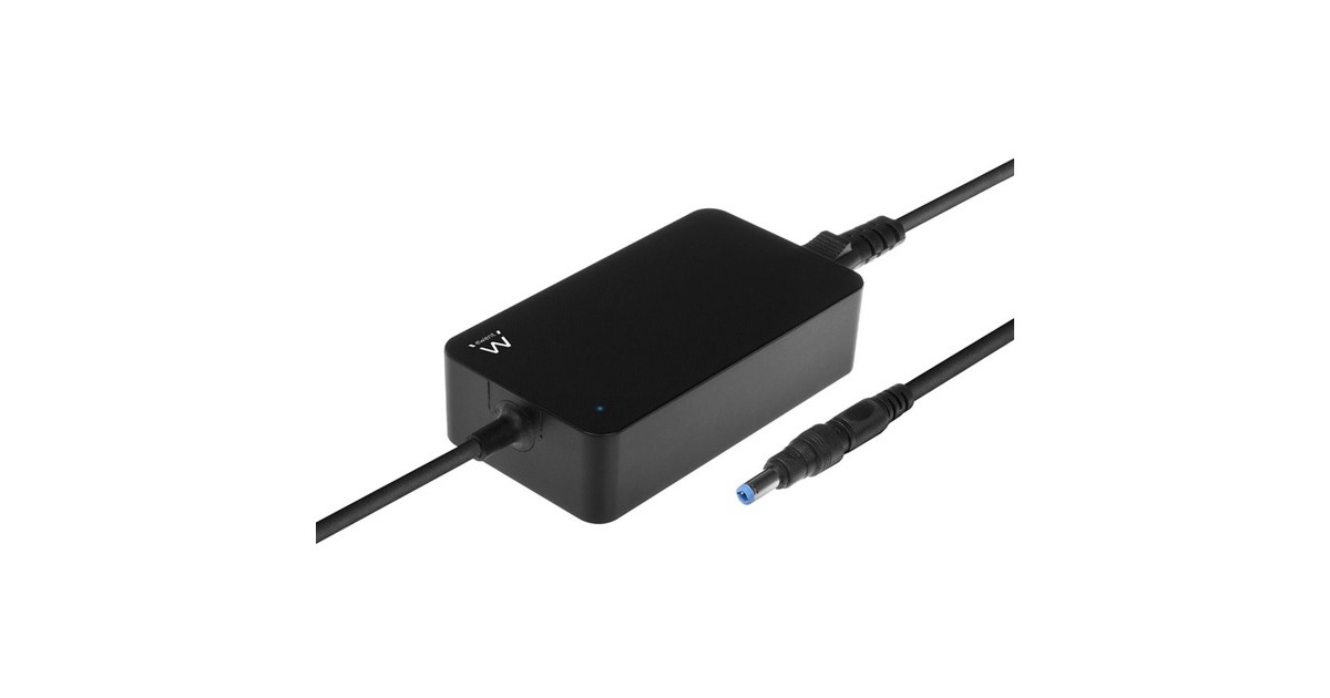 EwentUltra-compacte laptoplader 45W (voor laptops tot 15,6 inch)  (Zwart)