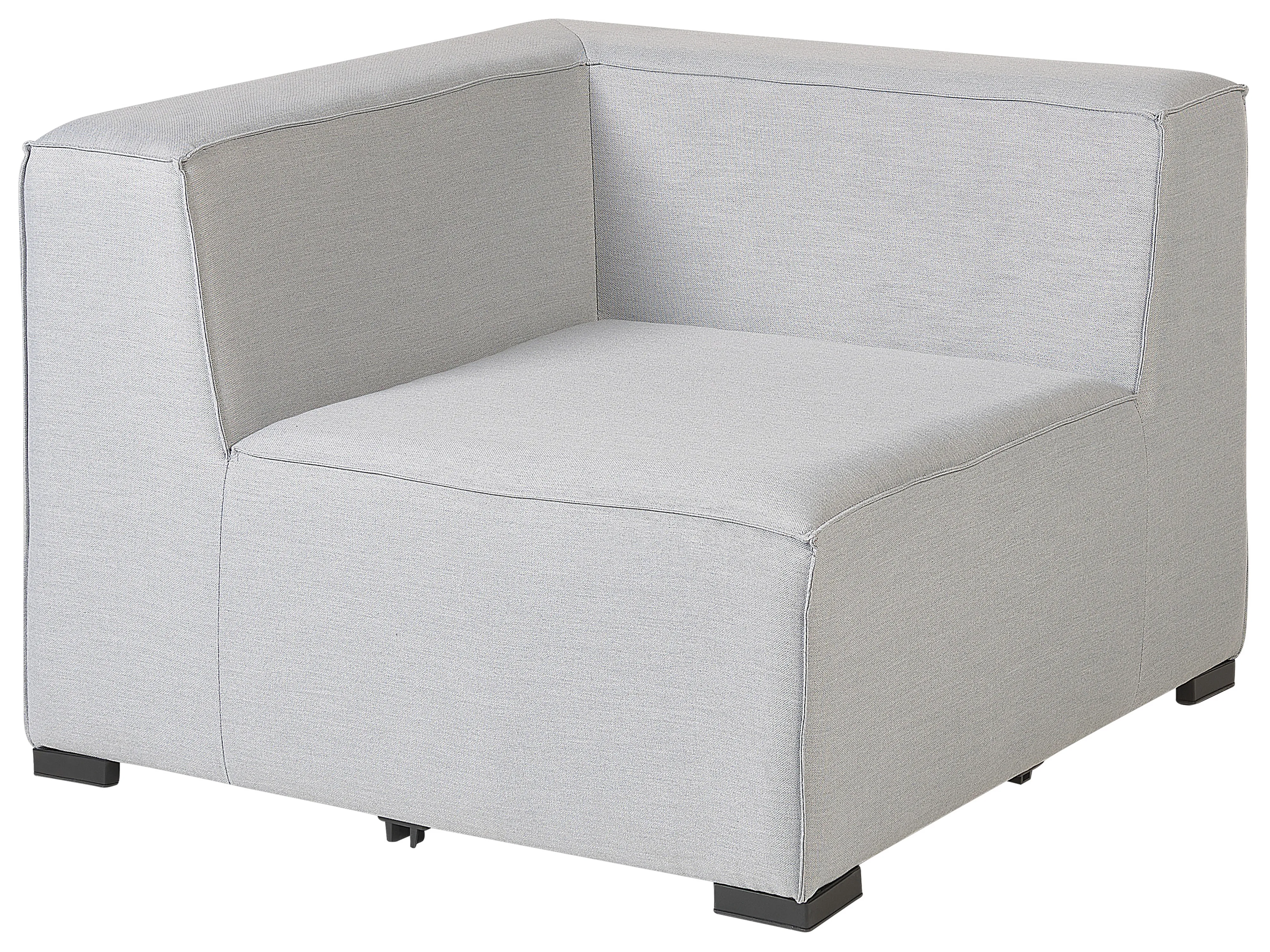 Tuin loungebank met ottomaan 4-zits AREZZO modulair Lichtgrijs