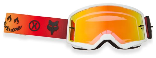 Masque VTT Fox Main Hello Future Blanc/Jaune