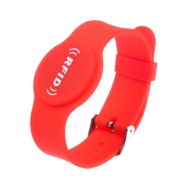 Anviz Pulseira proximidade radiofrequência Silicone vermelha Alta frequê - MIFARE-BAND-ADJ-R