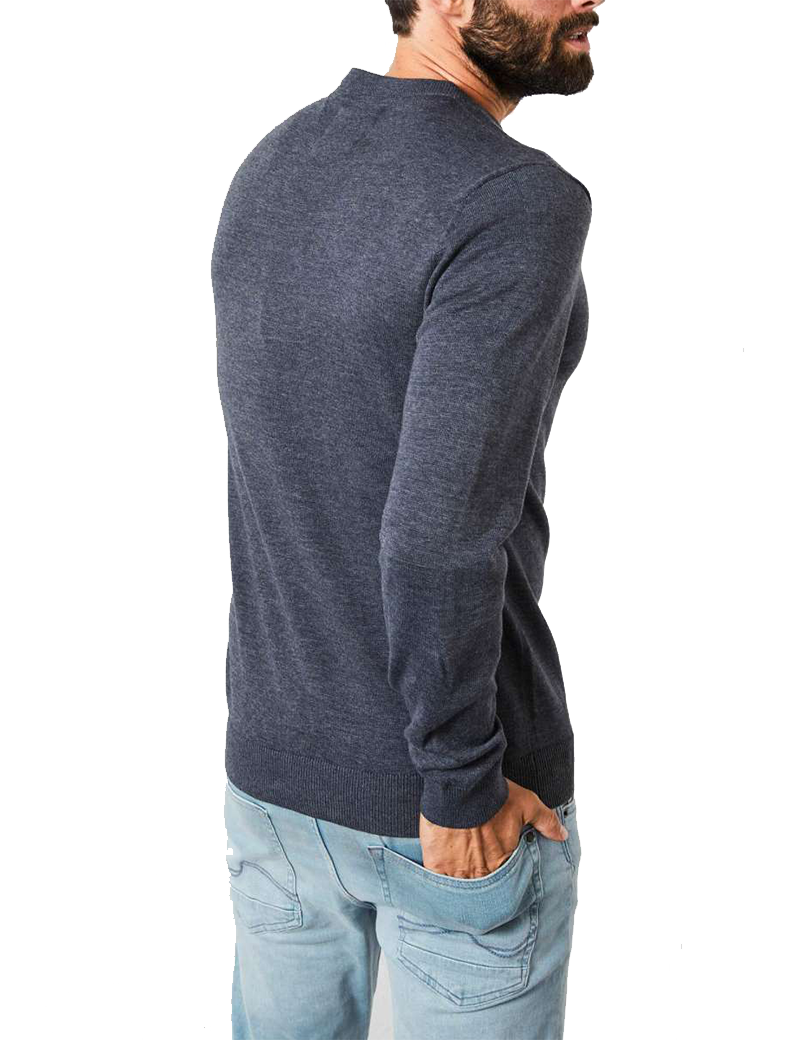PETROL IND PULL EN TRICOT FIN RAVEN GREY