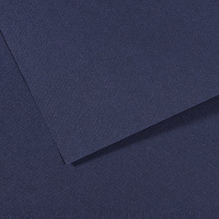 Papier dessin canson feuille mi-teintes n 140 grain gelatine haute teneur coton 160g 50x x65cm unicolore bleu indigo