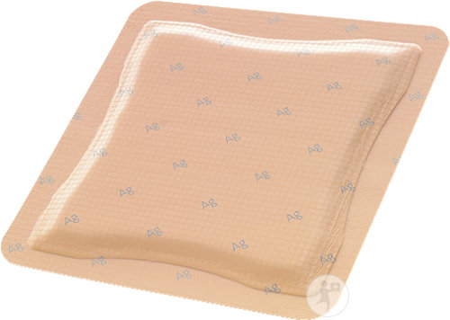 Allevyn Ag Gentle Border Pansement Adhésif Silicone 10x10cm Pièces 10