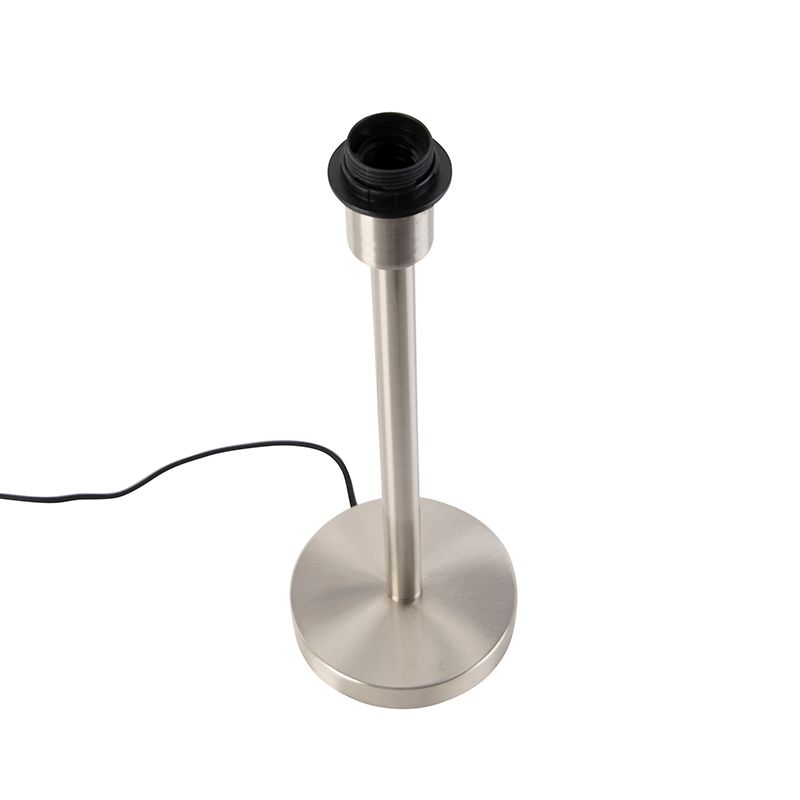 Moderne tafellamp staal zonder kap - Simplo