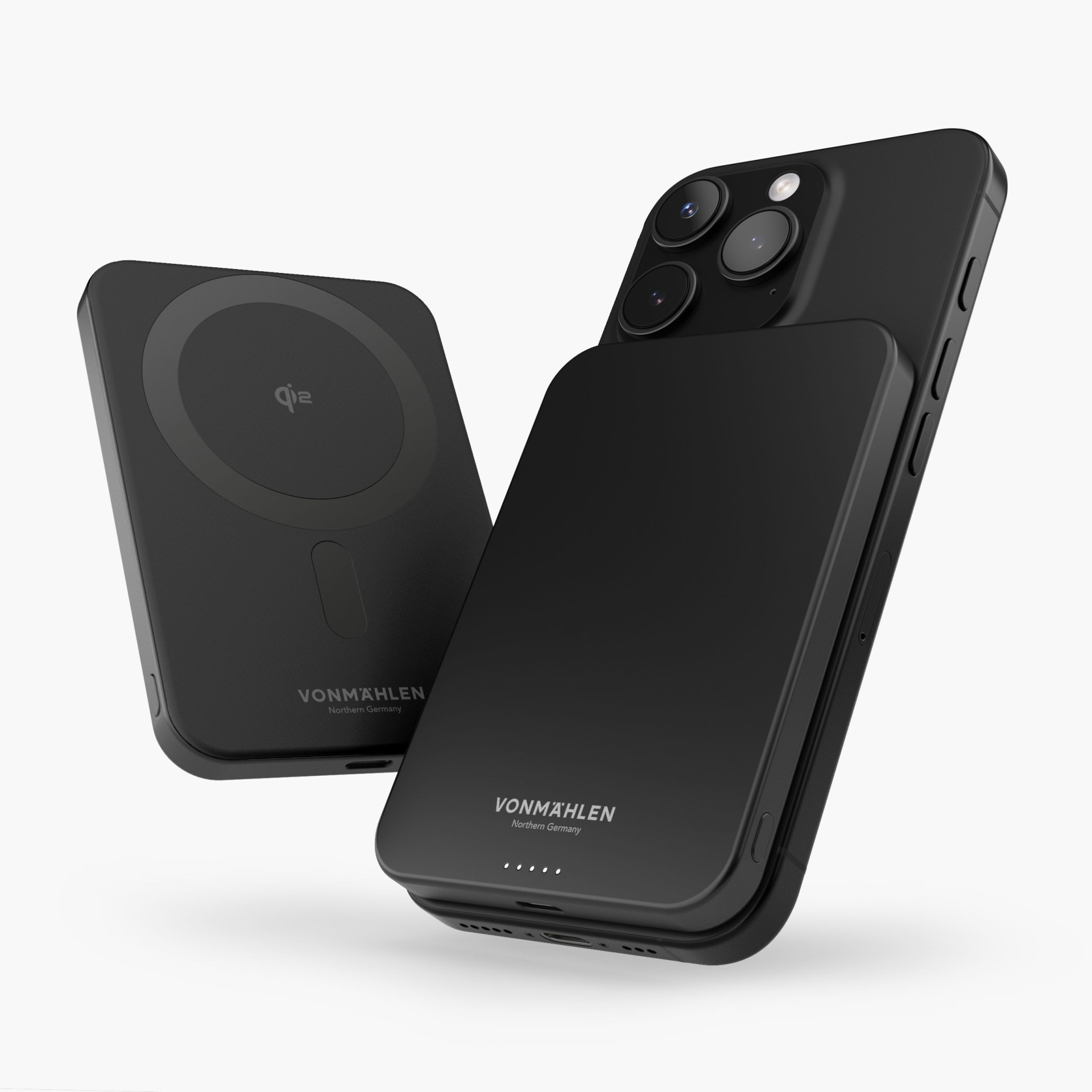 (20W) 5000mAh Evergreen Mag Alu Powerbank USB C Ladegerät Qi2 Wireless Charger Recycled (EVM00001) - Black