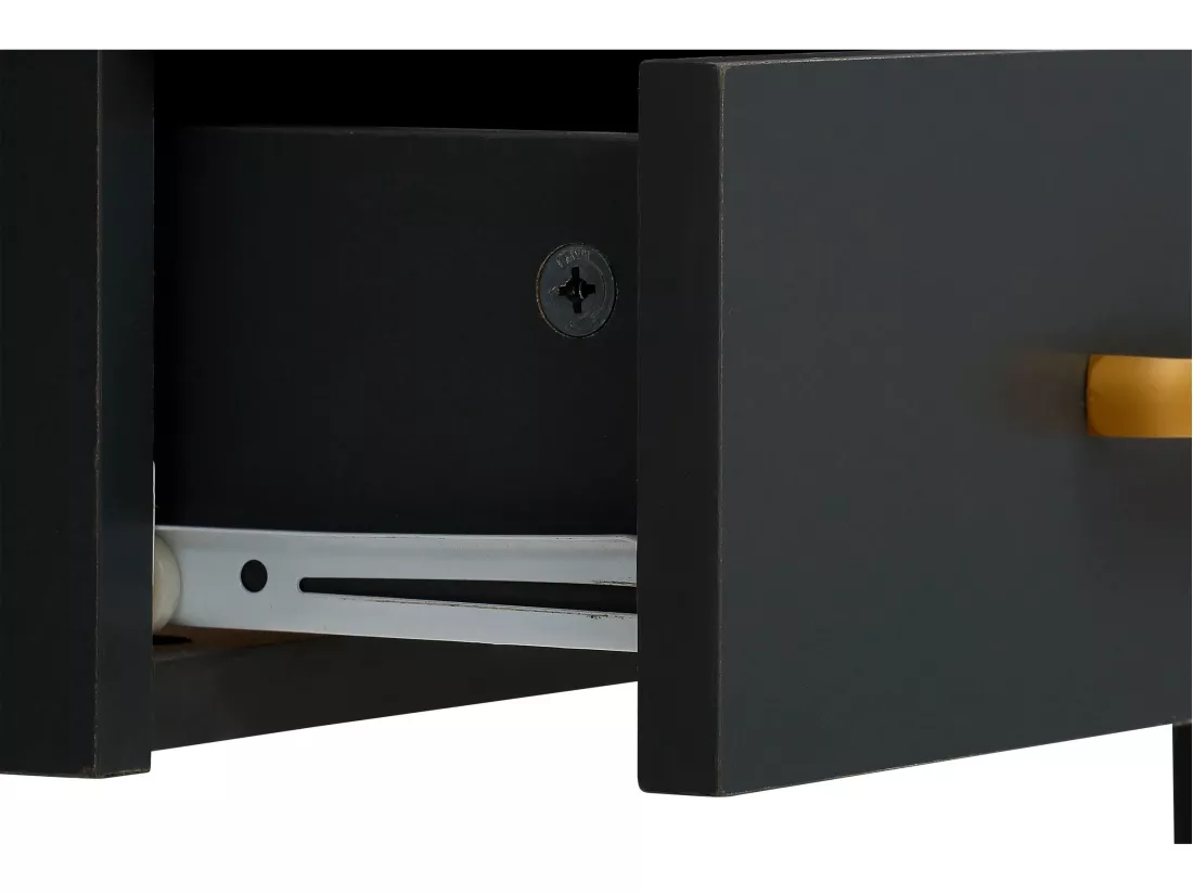 Marion | Bureau avec 2 tiroirs en MDF gris