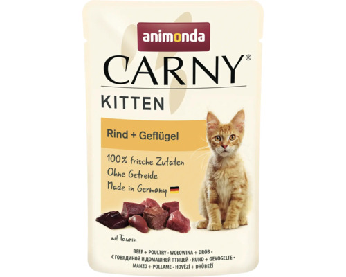Animonda Carny Kitten natvoer voor katten, gevogelte, 85g