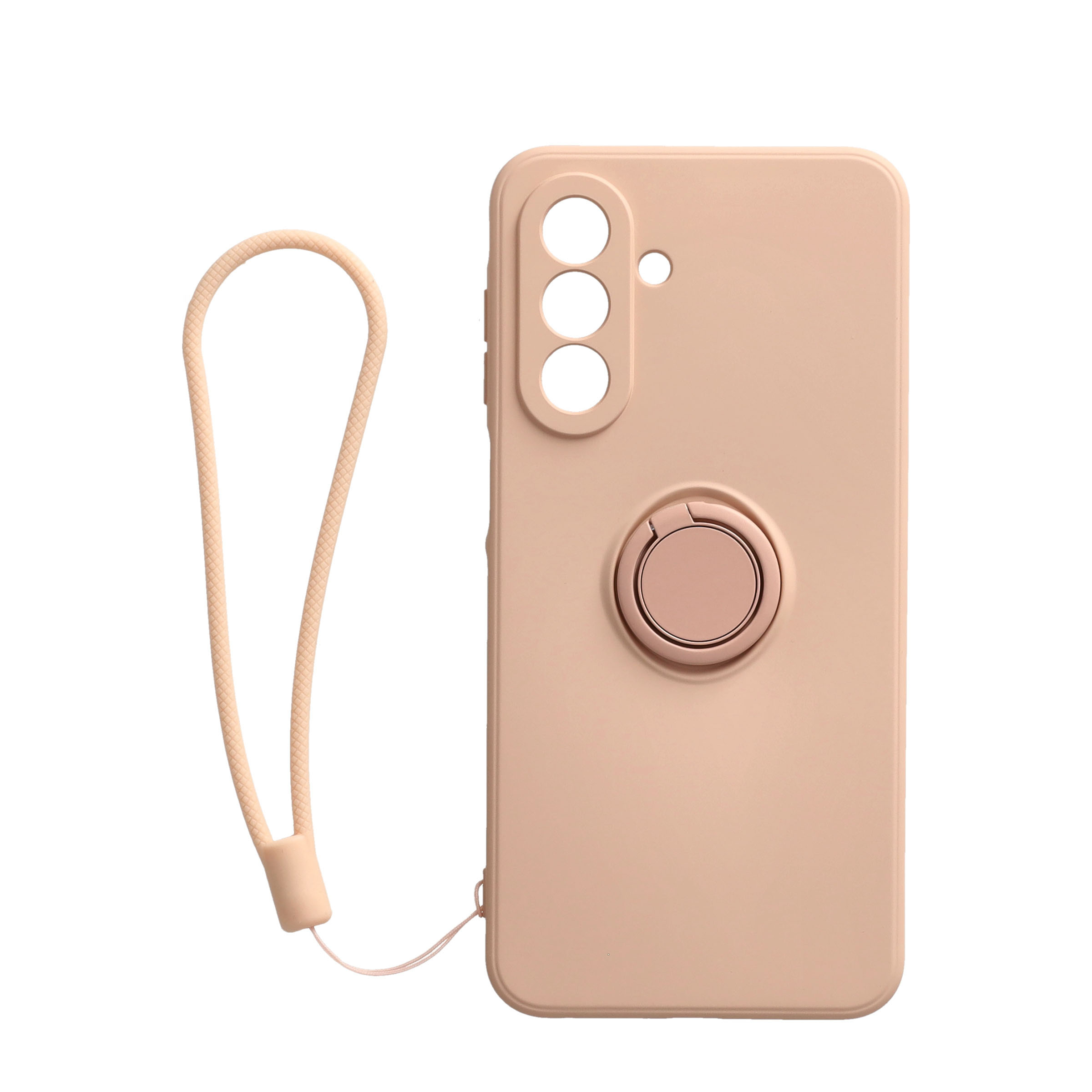 Samsung Galaxy A17 Silikon Case Hülle mit Kameraschutz   Kickstand Haltering - Rosa