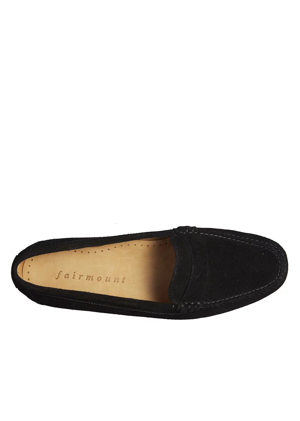 MOCASSIN SIMPLE ROUND VELOURS NOIR