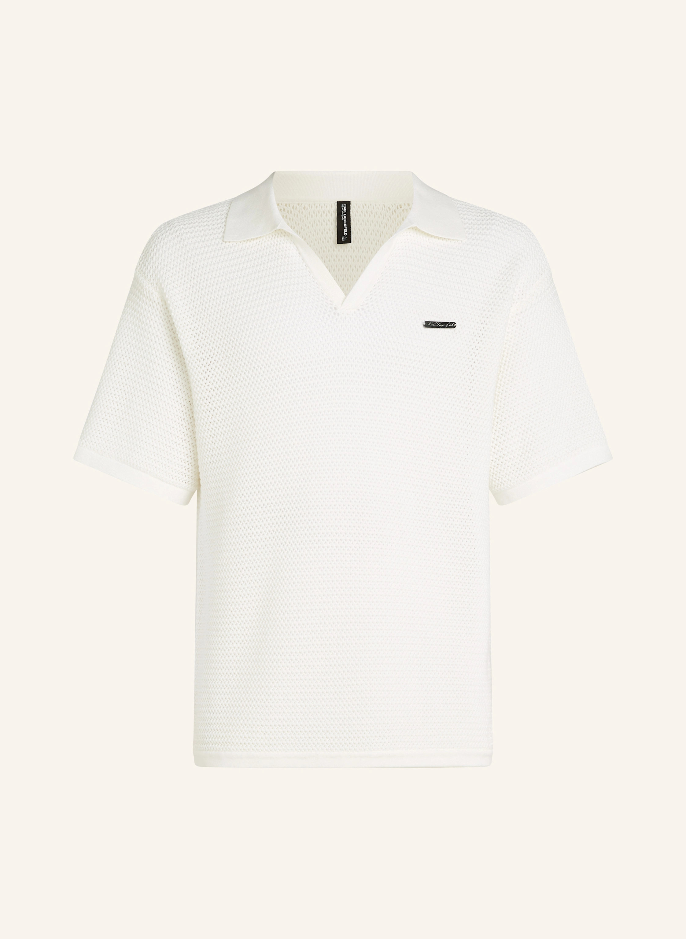 KARL LAGERFELD HOTEL KARL GEHÄKELTES POLOSHIRT