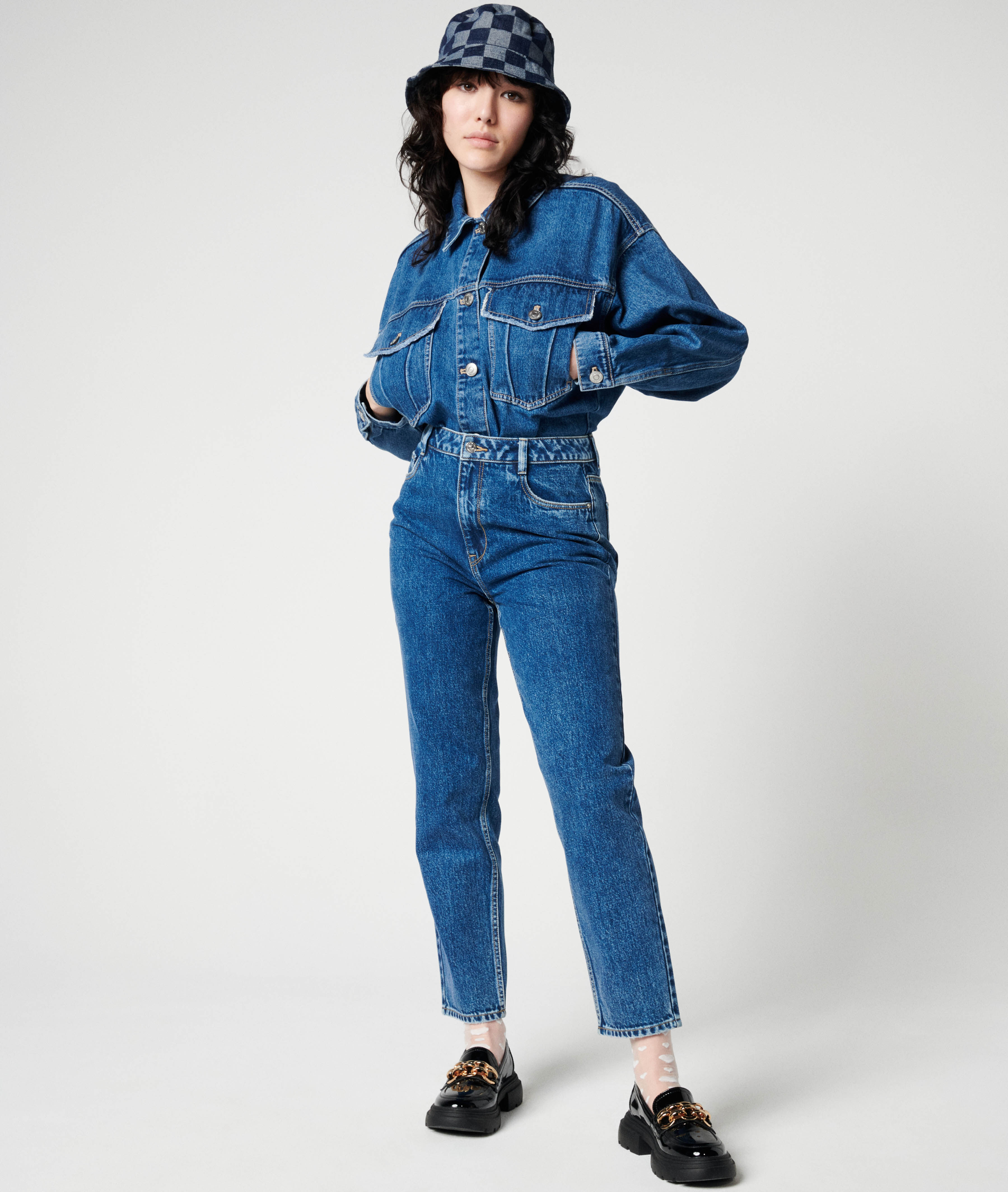 Veste en jean - Bleu foncé