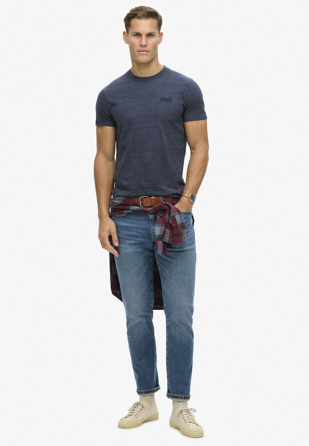 Superdry VINTAGE LOGO EMB TEE Dark indigo blue marl
