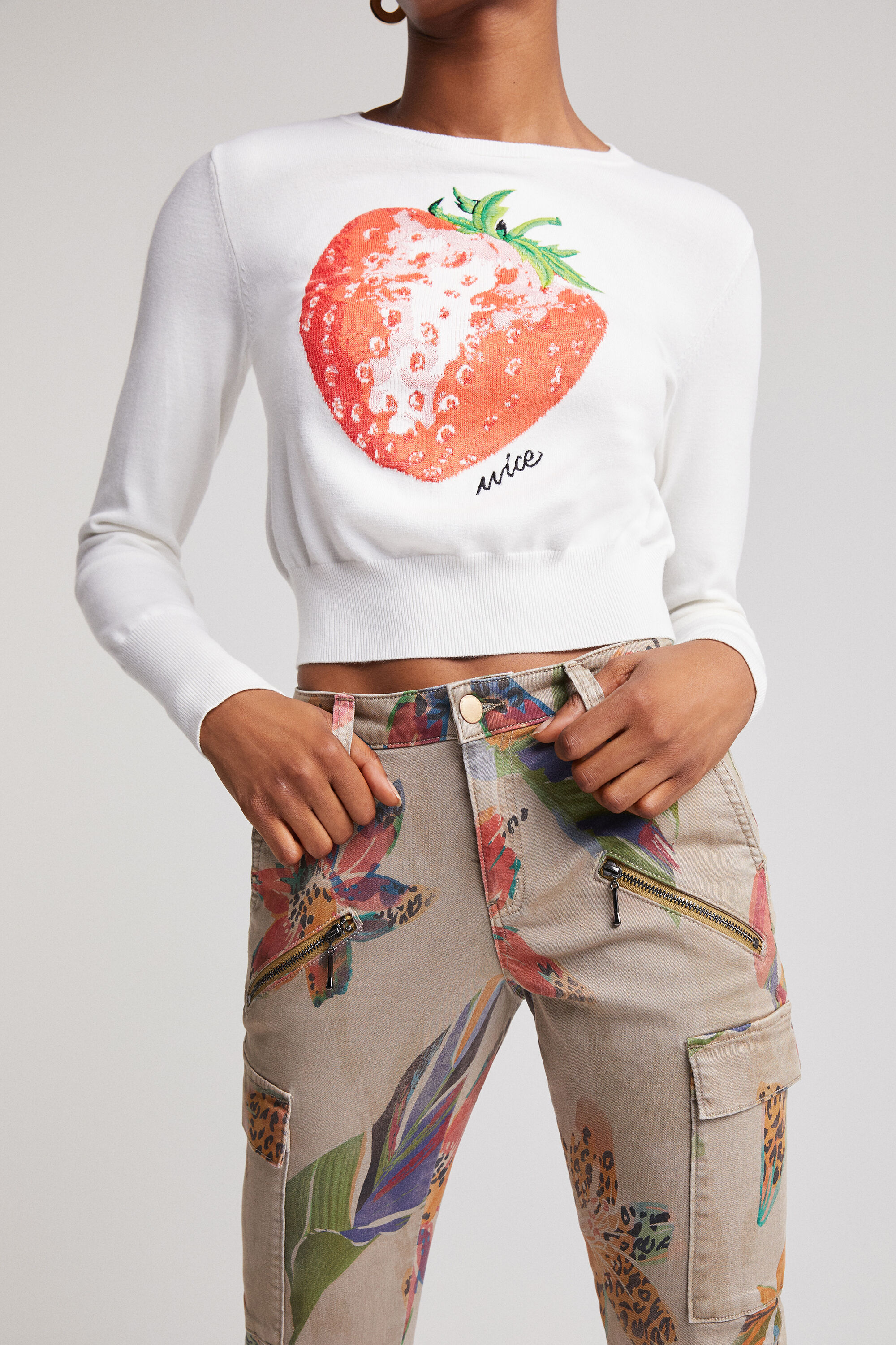 Pantalon cargo camoflower