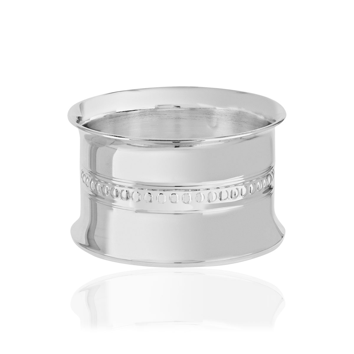 Rond de serviette métal argenté
