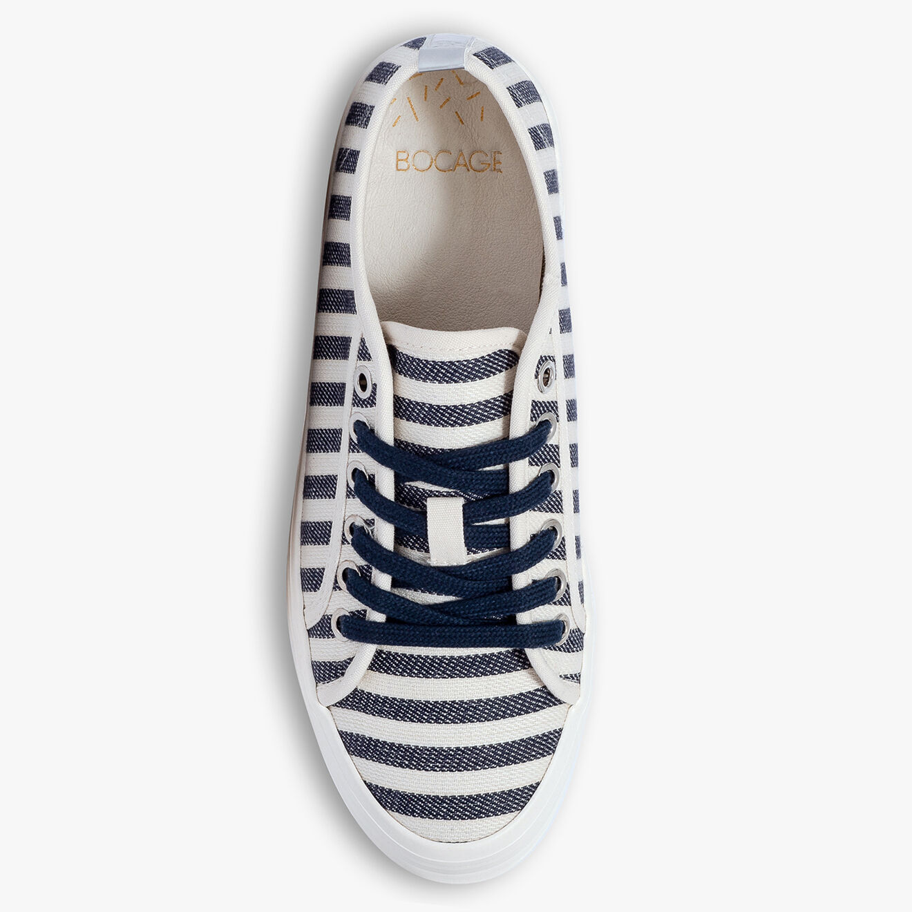 Bocage Sneakers Laurier rayées marine/blanc
