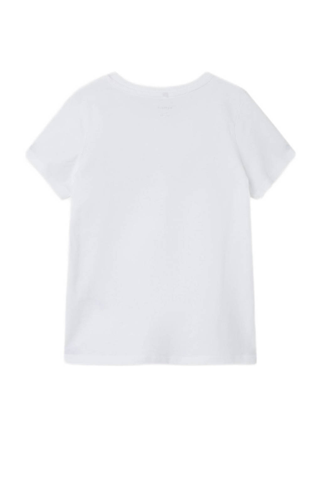 NAME IT T-shirt NKFPFAIMME met printopdruk wit