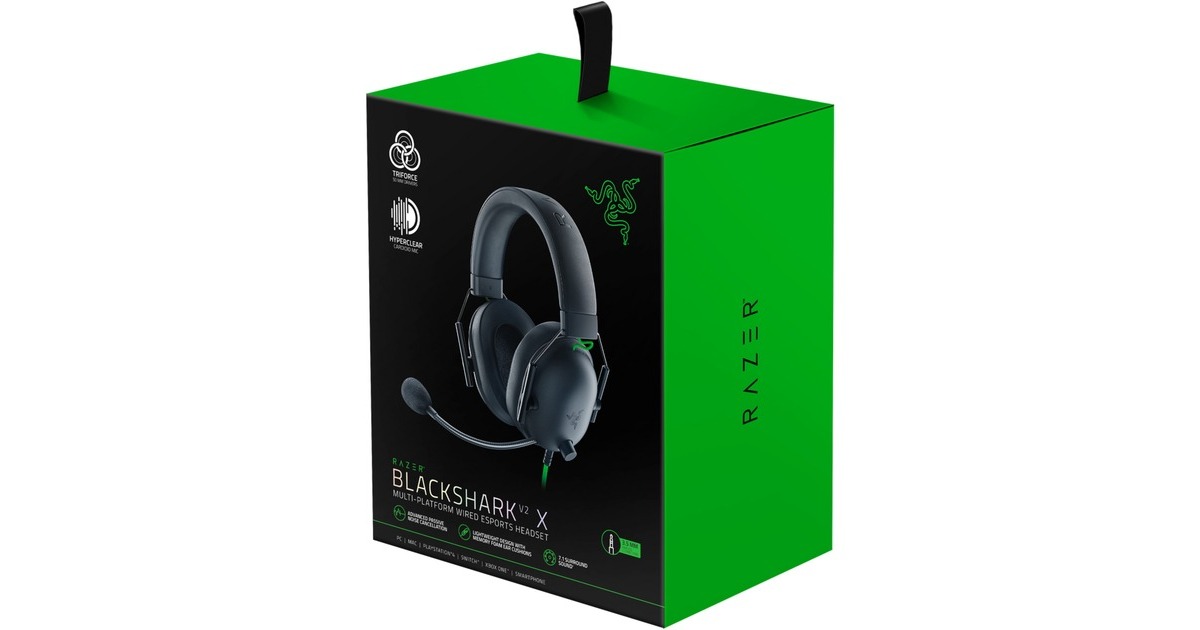 RazerBlackShark V2 X over-ear gaming headset  (Zwart, Pc, PlayStation 4, Xbox One, Nintendo Switch)