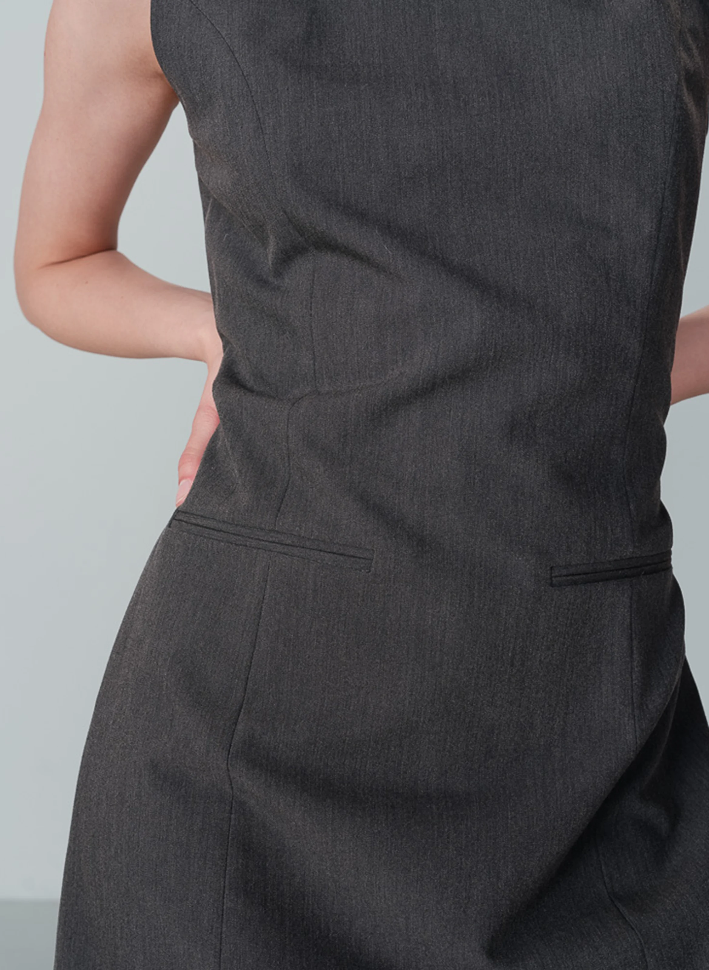 NORMALLY - Robe courte sans manches | Argent