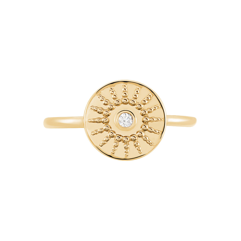 Bague Artea Plaqué Or Jaune Oxyde De Zirconium