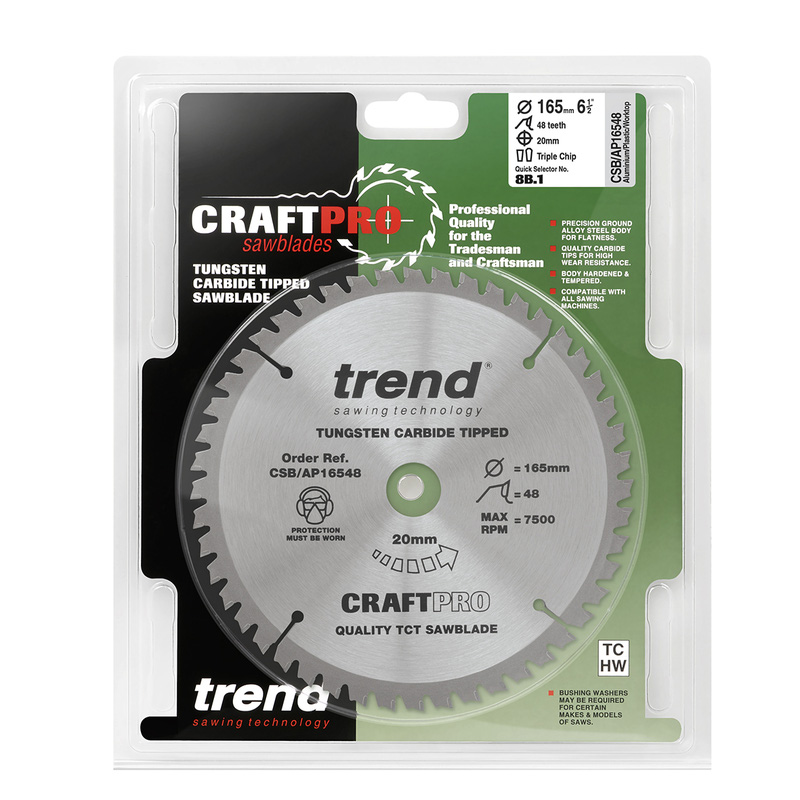 Trend AP cirkelzaagblad 165x20x2,0mm 48T