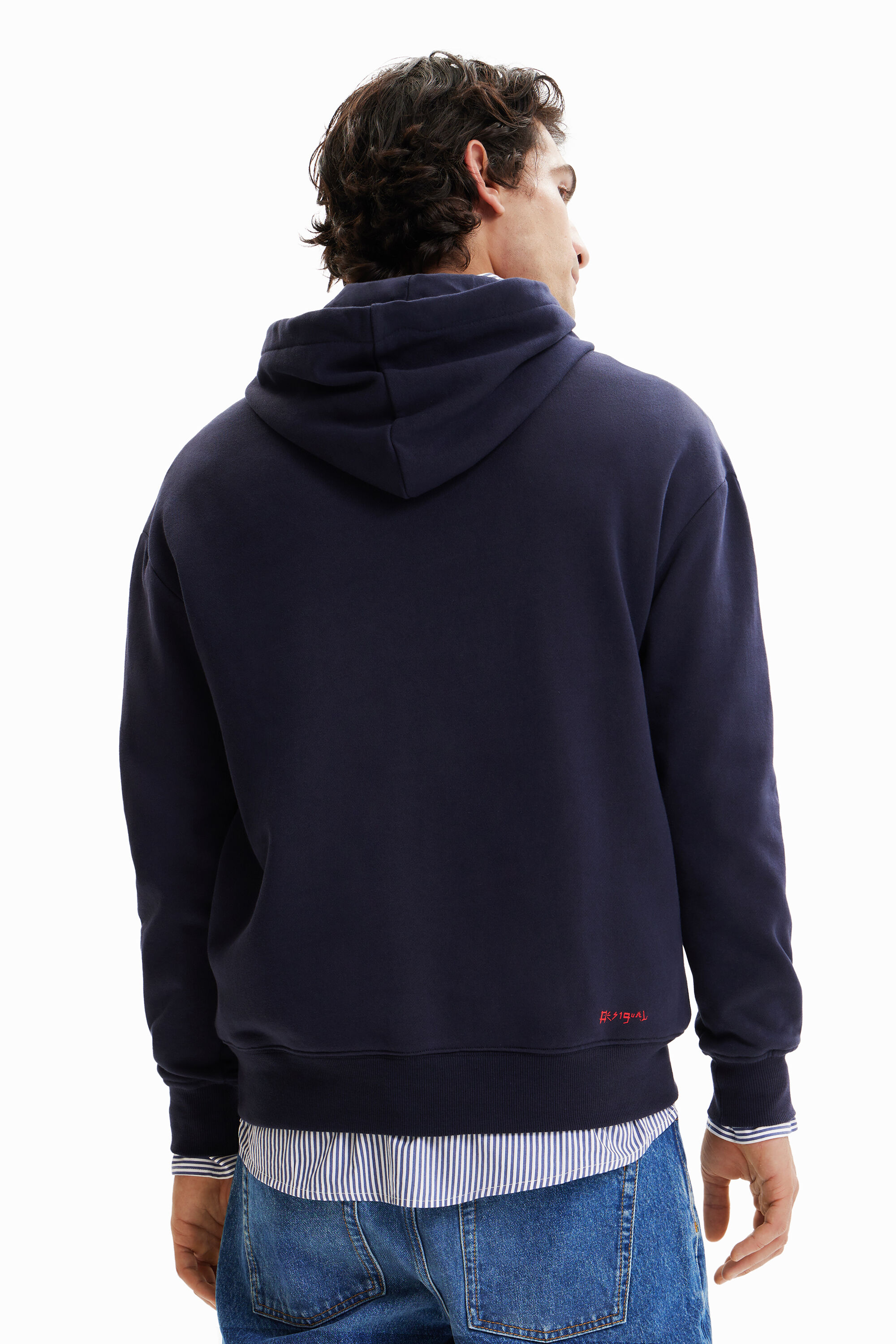 Sweat-shirt capuche visage arty