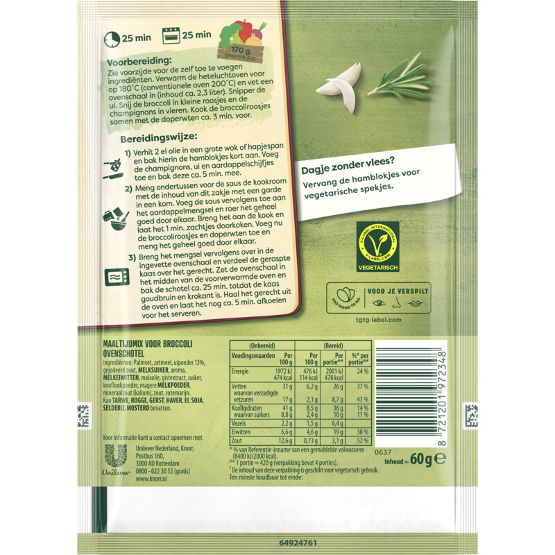 Knorr Maaltijdmix broccoli ovenschotel