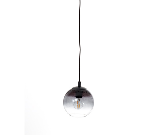 Pendelleuchte mit Rauchglas-Schirm