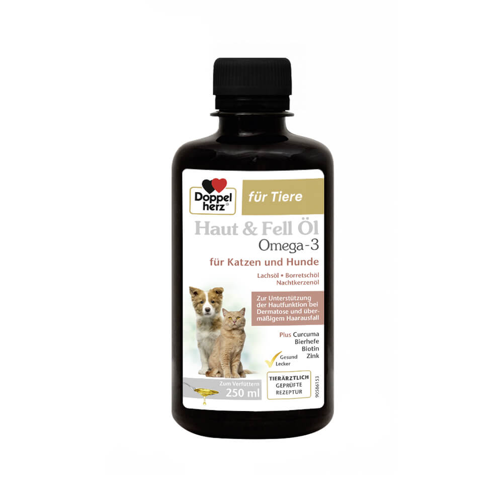 Doppelherz Huid en Vacht Olie voor Katten & Honden