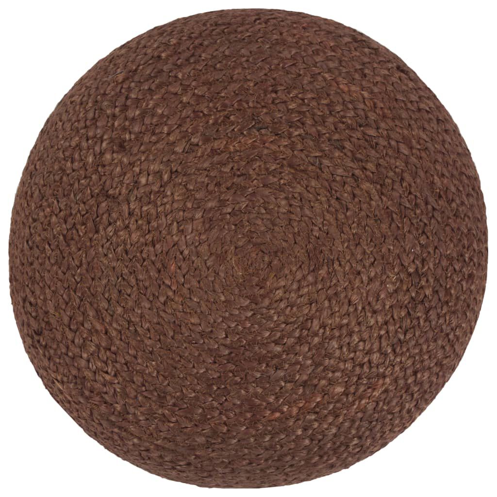 vidaXL Handgemaakte poef bruin 40 x 45 cm jute