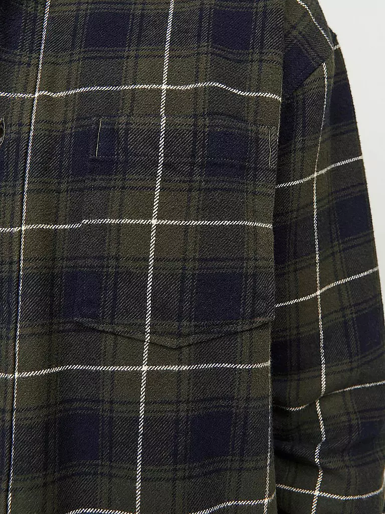 JACK & JONES Flannelhemd Overshirt JORFREDERIKSBERG  schwarz
