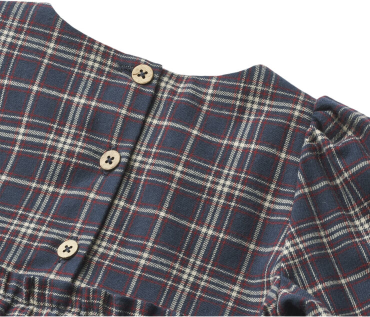 Wheat Kjole Fanny Navy check
