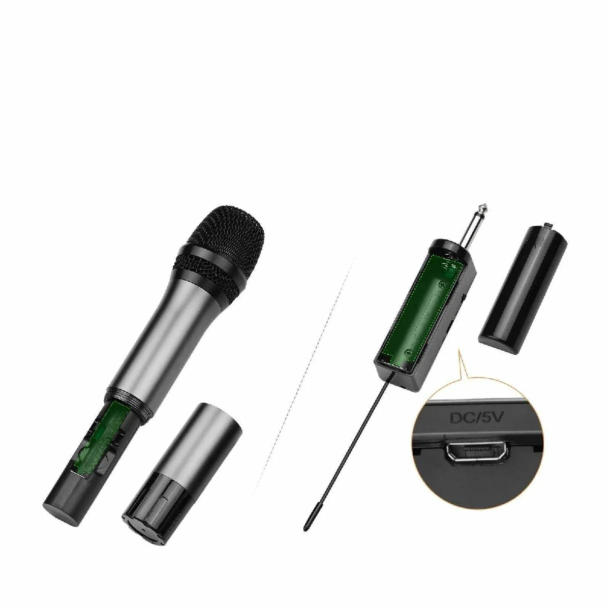 Justgreenbox Système micro sans fil UHF