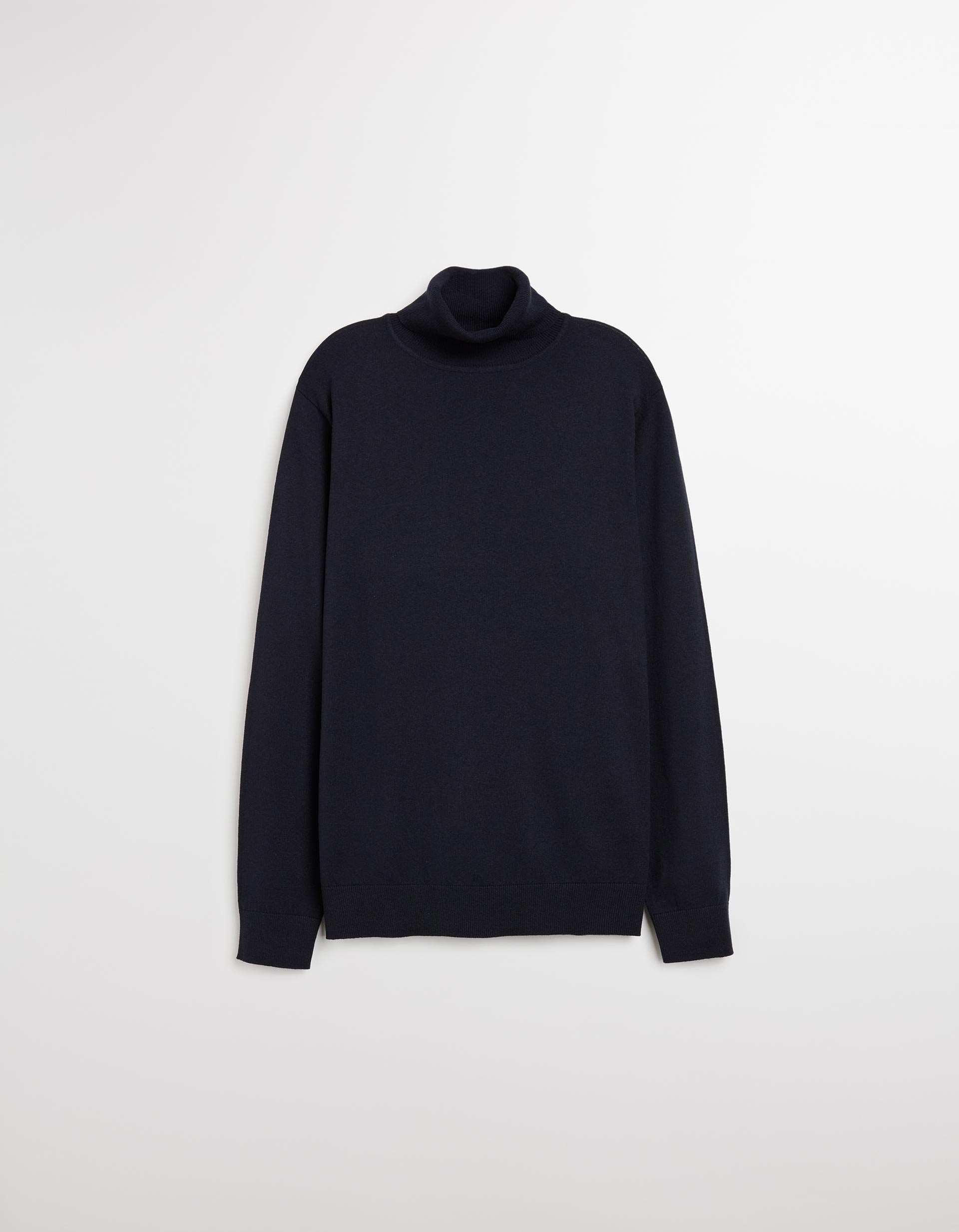 Camisola de Malha com Gola Alta, Homem, Azul Escuro
