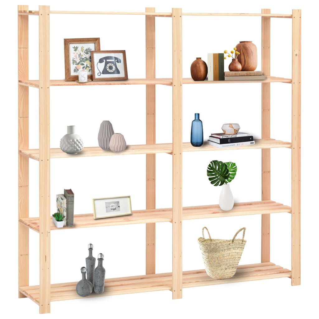 vidaXL Plank met 5 planken 170x38x170 cm massief grenen 500 kg
