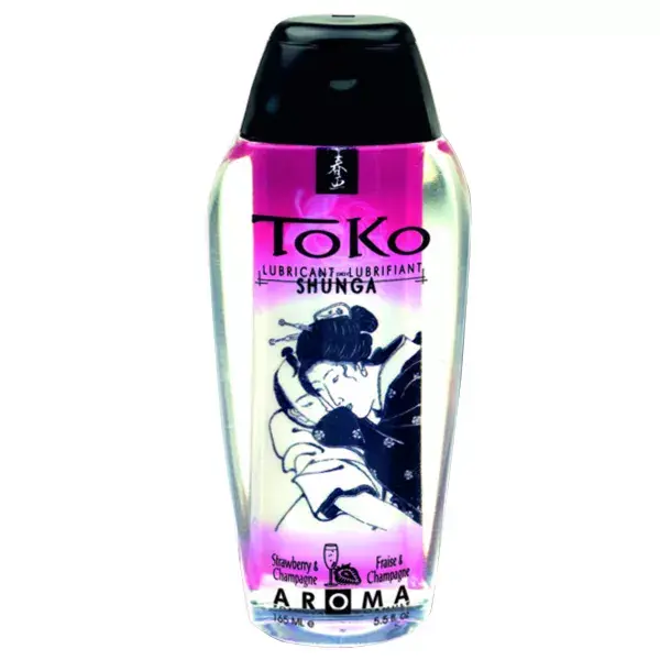 Lubrificante à base de água Shunga Toko Vinho Espumante - Morango 165ml