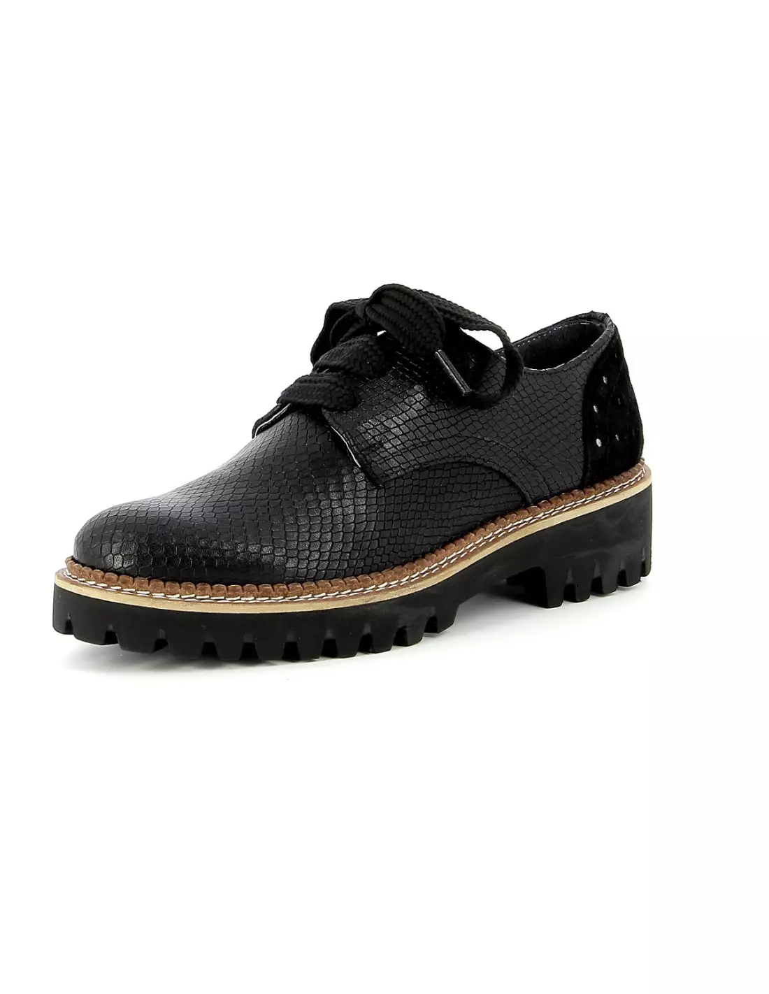 FOLIE S CAVA COPO SERPENT NOIR - Derbies, richelieus & trotteurs Serpentnoir