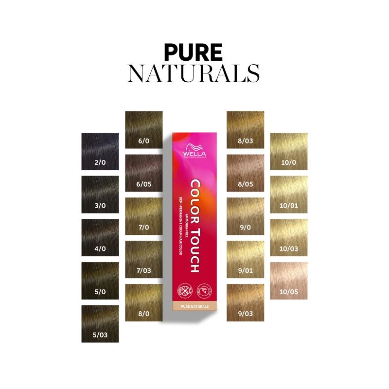 Coloration Color Touch Pure Naturals 2/0 Noir Wella 60ml