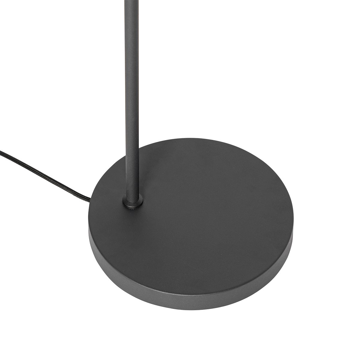 Moderne vloerlamp zwart met goud verstelbaar - Morik