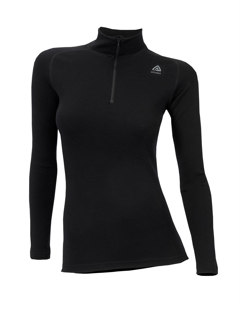 Aclima WarmWool Mock Neck Womens Black