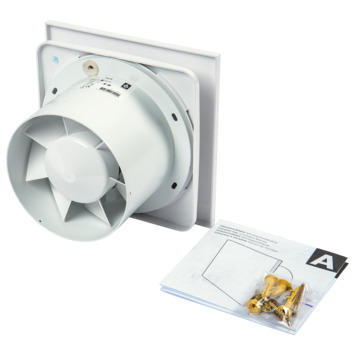 Sanivesk inbouwventilator Design vierkant Ø 125 mm