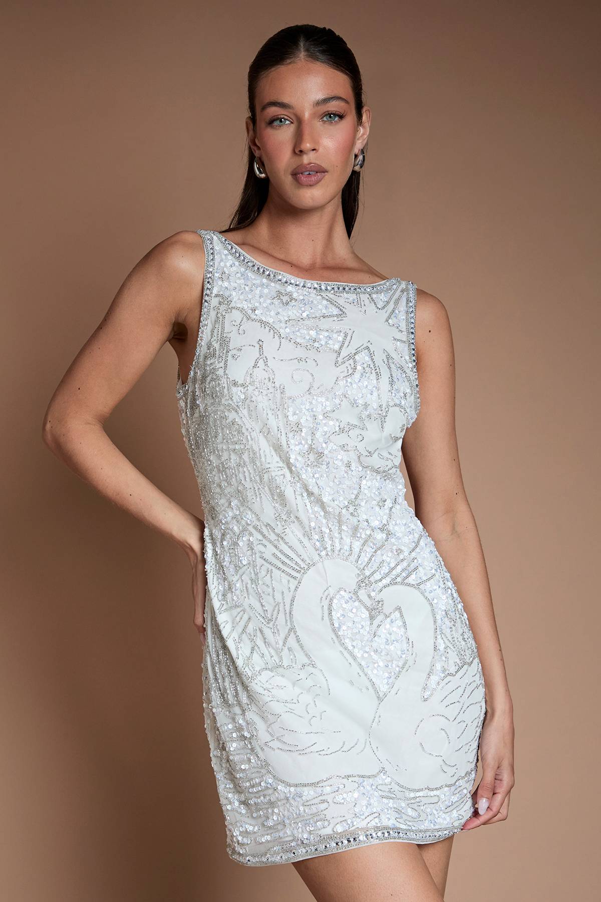 Coast Robe Mini Ornée De Cygnes Pour Un Bonheur Éternel