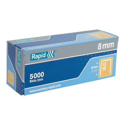 Rapid - Boîte de 5000 Agrafes N°13 (13/4mm) - acier galvanisé - pour cloueur