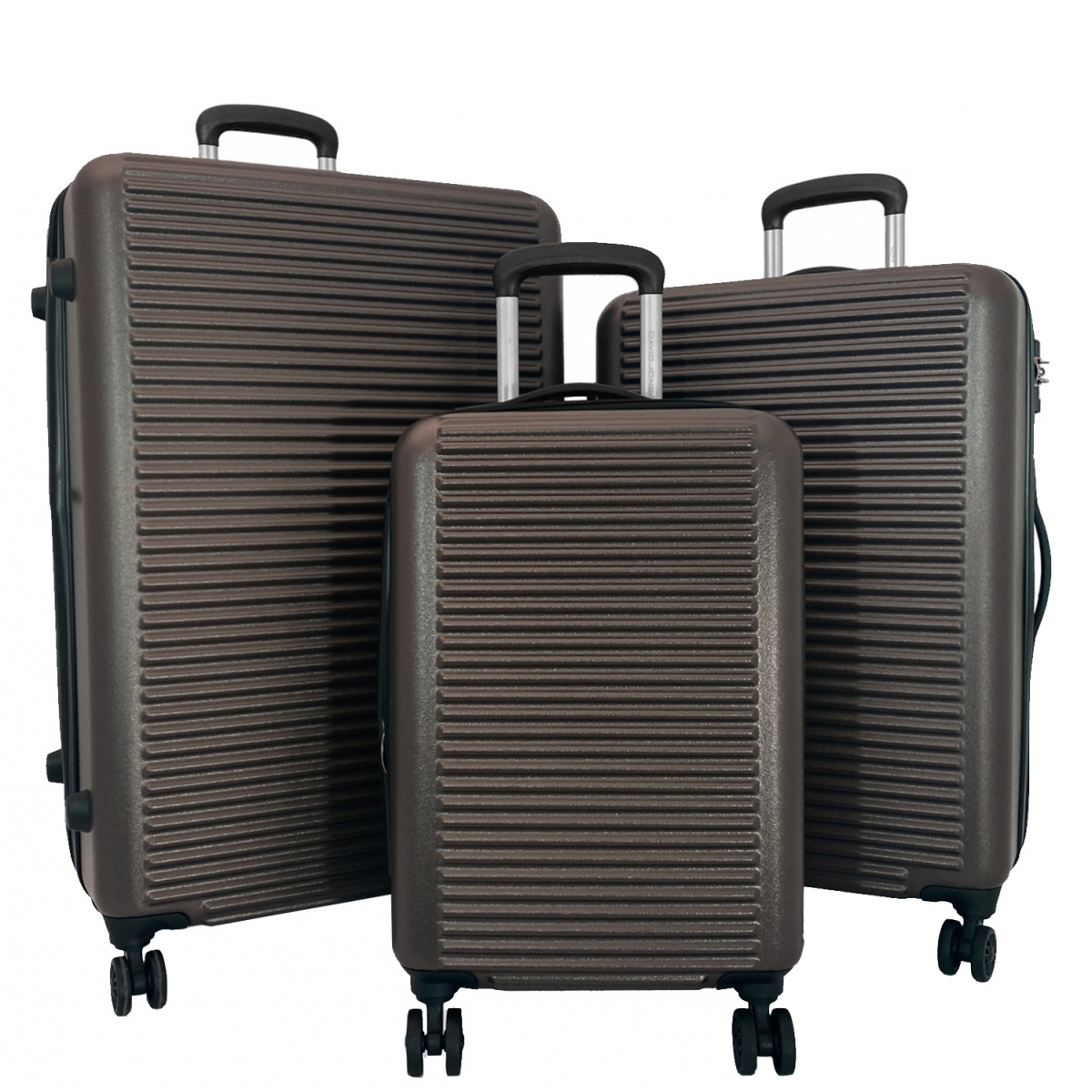 David Jones Lot 3 valises rigides extensibles dont 1 cabine David Jones TSA